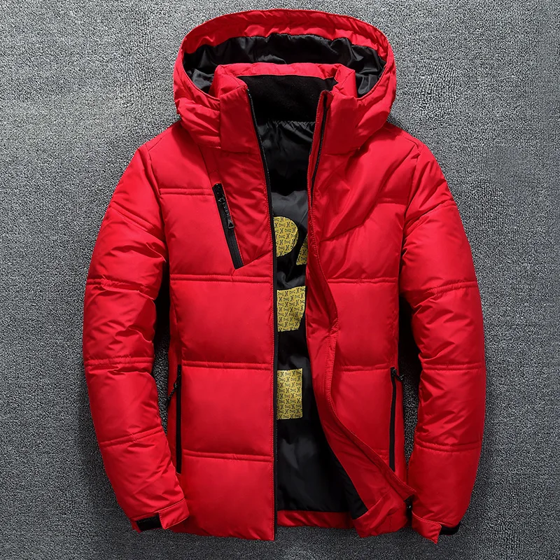 

FAKUNTN 2021 Winter Men Jacket Coat Warm Casual Autumn Puffer Thick Hat White Duck Parka Male Men's Winter Down Jacket With Hood