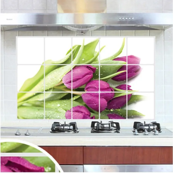 Плитка из алюминиевой фольги для защиты от жира и грязи|Наклейки на стену| |