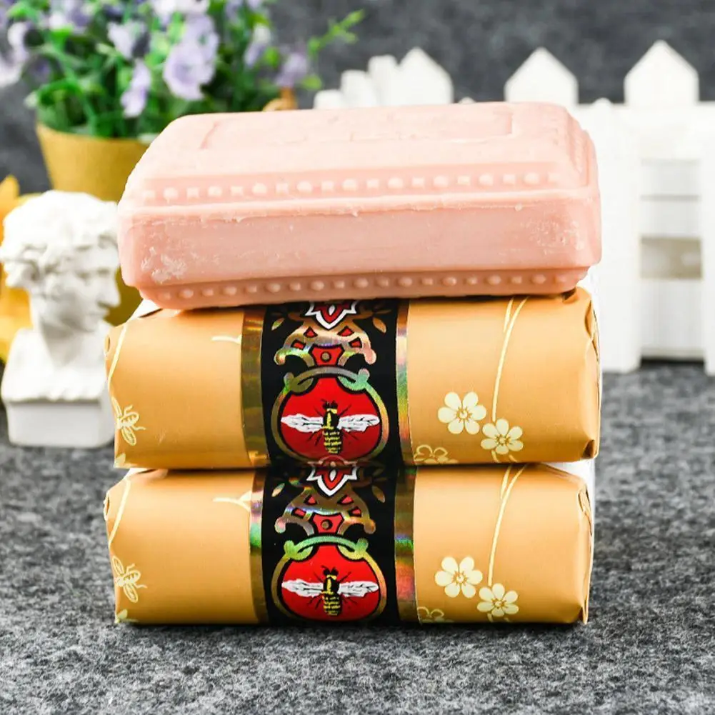 

125g Bee Sandalwood Rose Jasmine Soap Cleaning Oilcontrol Mites Hand Acne Bacteriostatic BathTravel Made Remove Soap Family R6R6