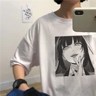 Футболка в стиле Харадзюку Kakegurui Yumeko Jabami, женская футболка оверсайз с японским мультяшным аниме, Повседневная Женская винтажная одежда с коротким рукавом