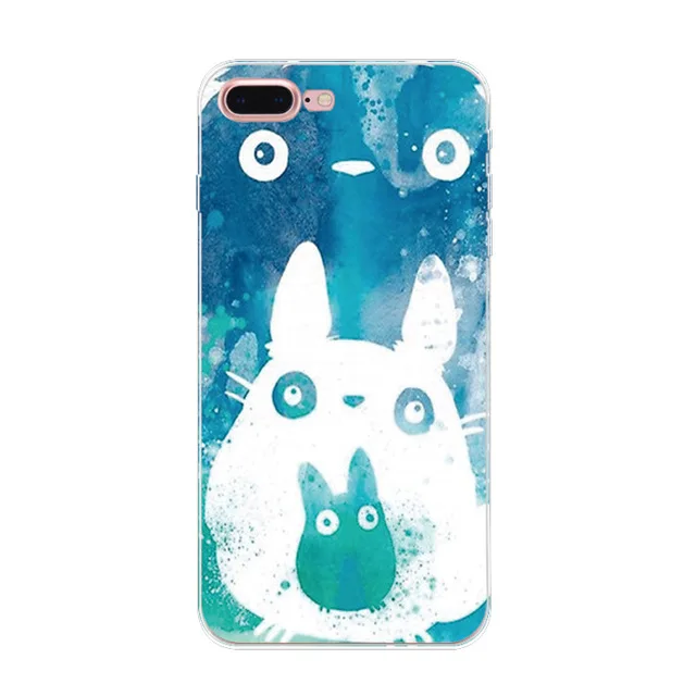 Милый мягкий чехол Totoro из ТПУ для IPhone X XR XS Max 5 5s Se силиконовый полный iphone 8 7 6 Plus Fundas
