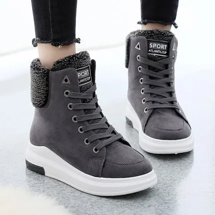 Snow boots 2019 women's new winter cotton shoes with velvet thickened bottom student thermal INS medium tube short | Обувь