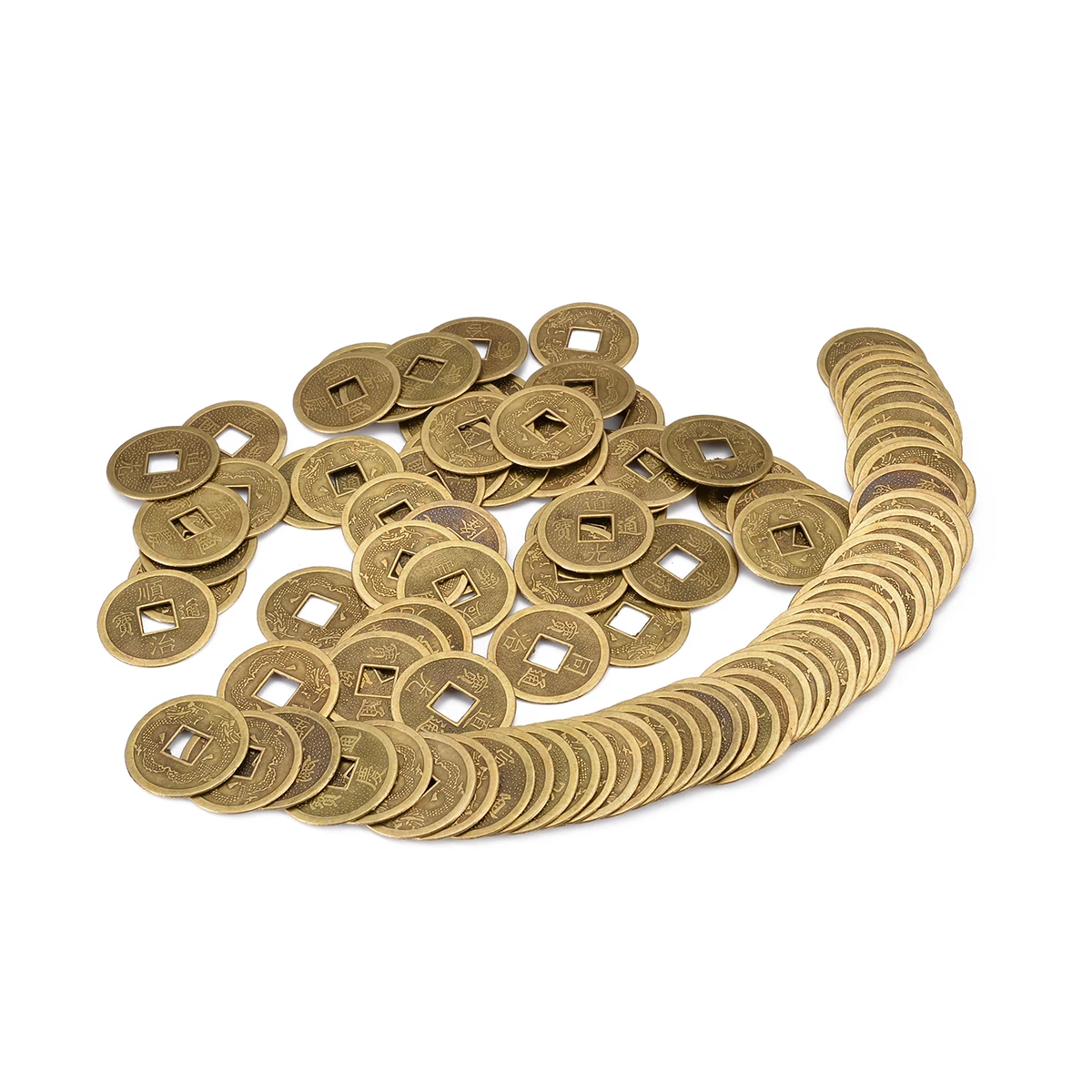 100pcs 25mm Chinese Ancient Lucky Coins Dragon Fei Shui Money For Home Collection Fortune Wealth Craft Making Decorating | Дом и сад