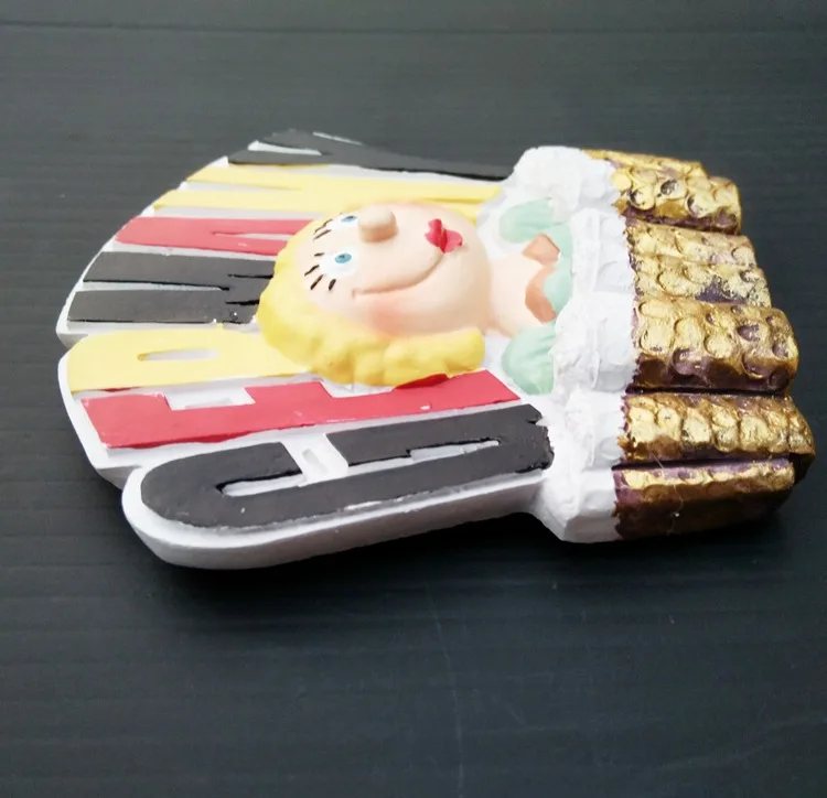 Немецкий мир Туризм памятный полимер магнит на холодильник пиво девушка