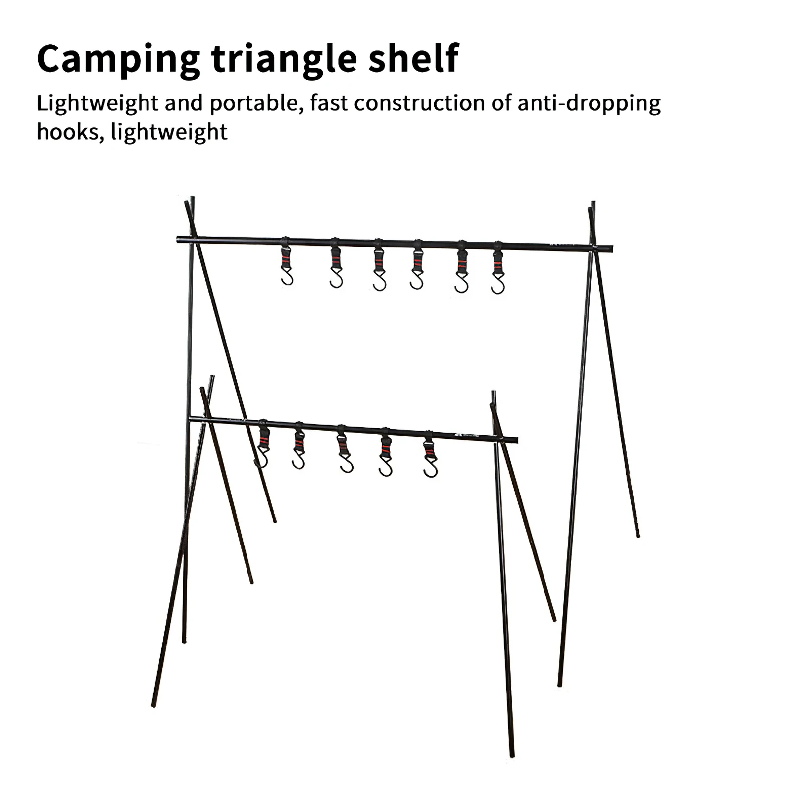 

Camping Rack Hang Detachable Lantern Stand Lamp Tripod Camping Lamp Bracket Lamp Holder For Outdoor Camping Hanging Tool