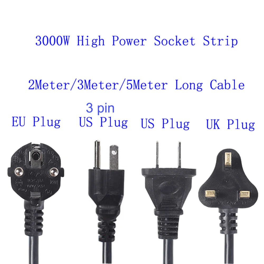 Удлинитель-удлинитель URVNS с защитой от скачков напряжения 6 выходами 4 USB-портами