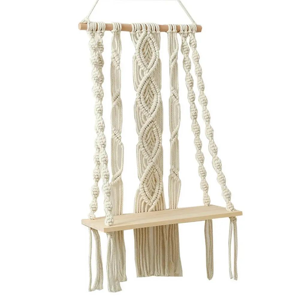

Bohemian Door Curtain Shelf Handmade Woven Room Divider Curtains Partition Door Curtain Holder For Bedroom Dorm Room Living Area