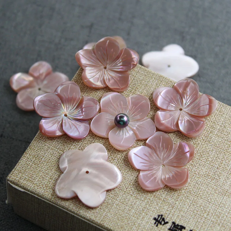 5 шт./пакет натуральным жемчугом в виде пяти лепестков plum натуральная основа