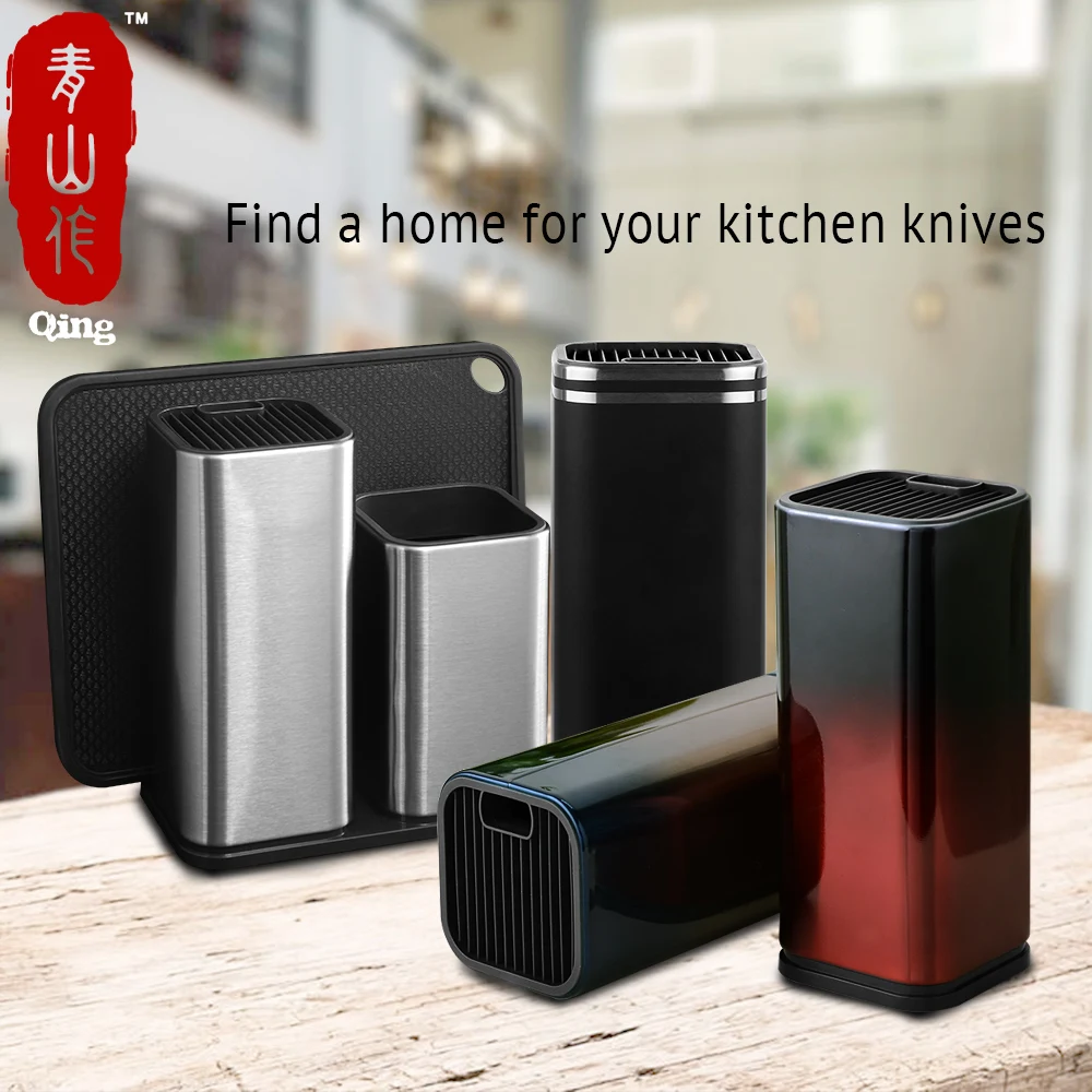Подставка для ножей из нержавеющей стали Qing брусок точилки разделочная доска