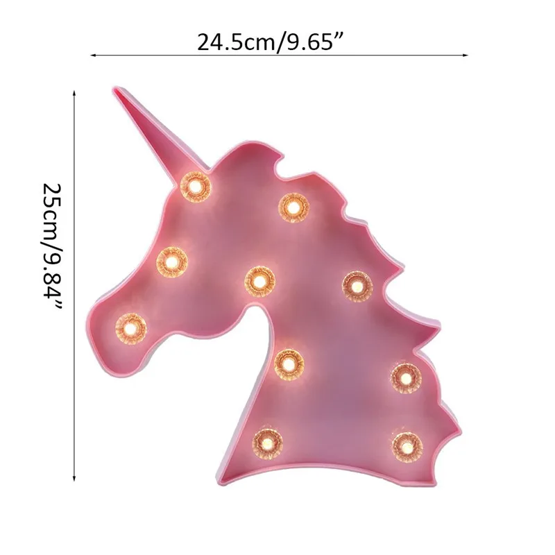 Розовый 3D единорог светодиодный ночник Unicornio вечерние настольные лампы настольный ночник Luminaria детские игрушки на день рождения Рождественский подарок декор