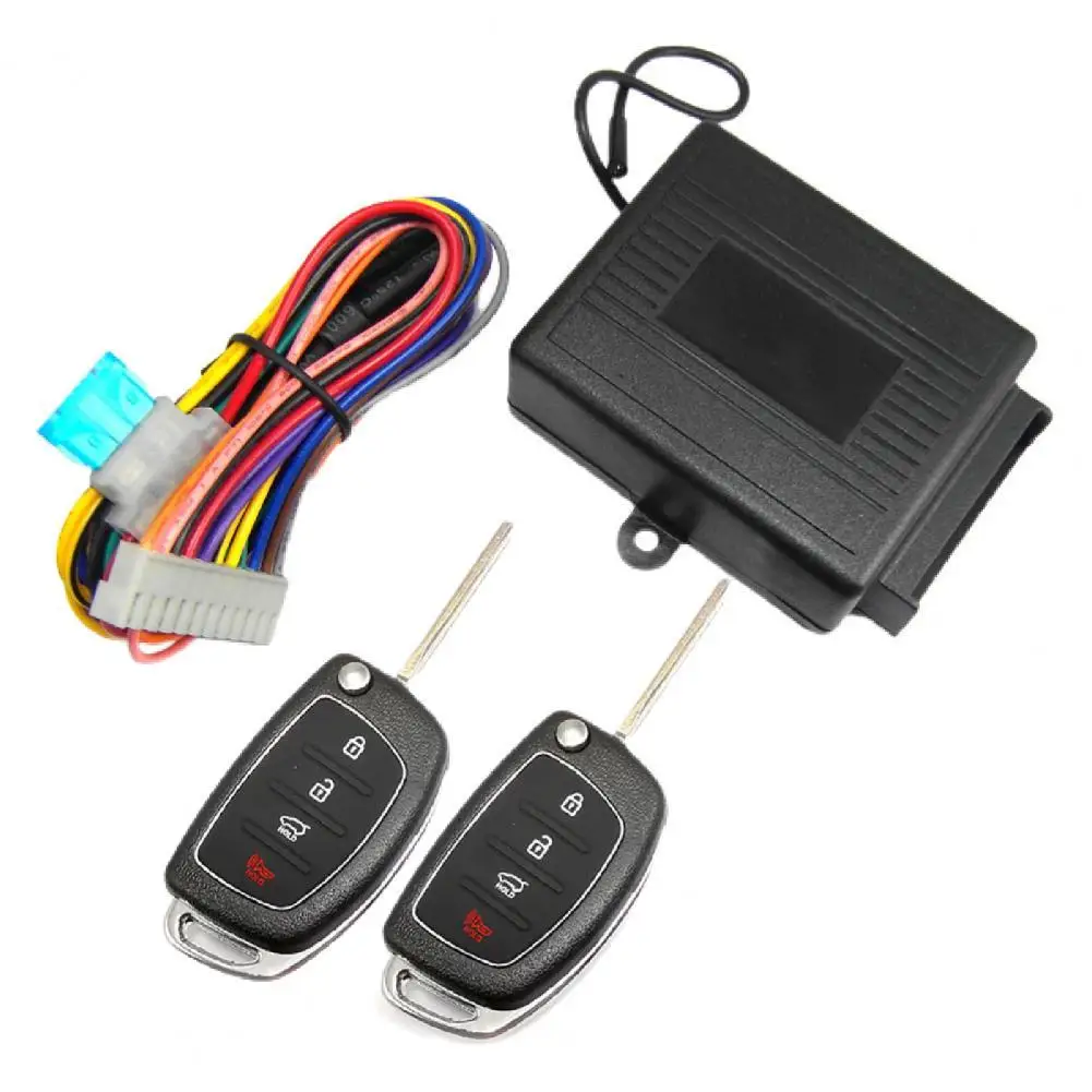 

55% sales！4Pcs/Set M602-8153 Vehicle Central Lock High Sensitivity Remote Lock Plastic Keyless Central Lock Kit for 12V DC Cars