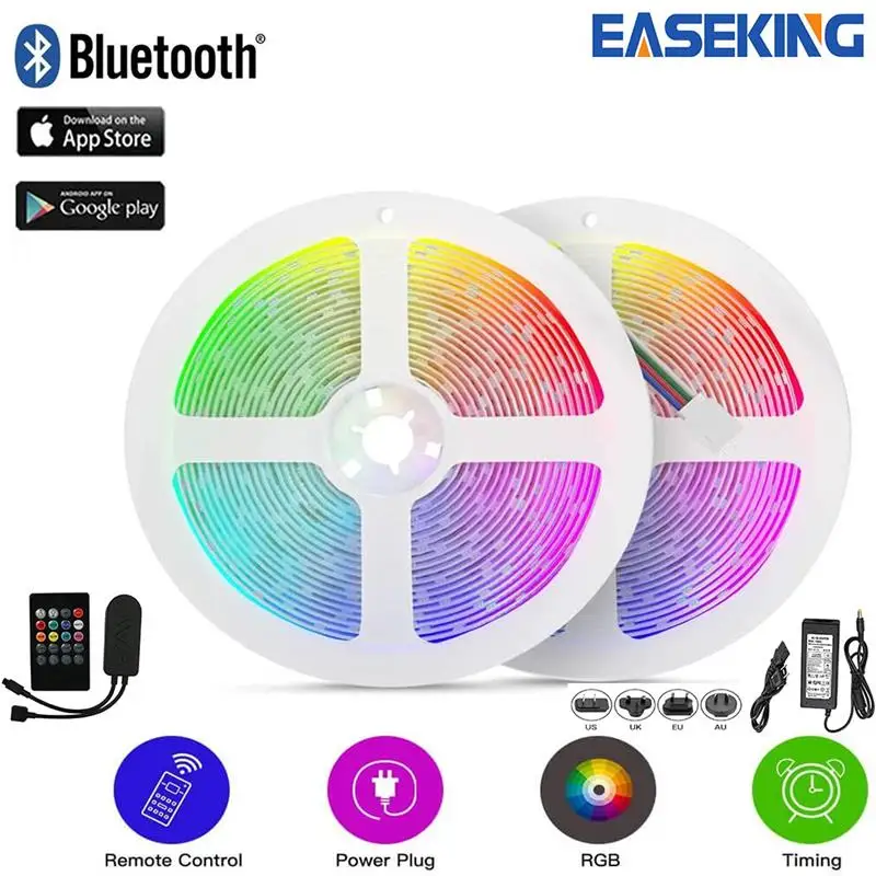 Гибкий 12V SMD5050 RGB светильник лента 5 м 10 многоцветная светодиодная s Bluetooth