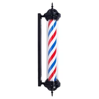 41 rotating barber pole light beauty salon equipment barber shop sign wall hanging led light us plug red blue white stripe