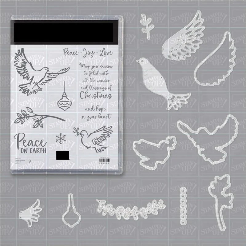 

Pigeon Metal Cutting Dies and Stamps Stencil Scrapbook Album Embossing For Gift Card Making Handcrafts 2021 new
