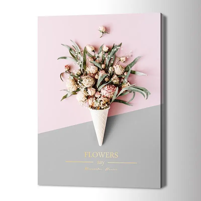 

Wall Art Print Fashion Art Poster Flower Cone Art Poster Canvas Prints Painting Nordic Decoration Living Room Home Dcor