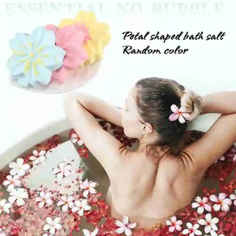 

1pcs Rainbow Soap Petal Bath Salt Ball Moisturizing Bomb Oil Bath Moisturizing Exfoliating Handmade Soap Salt Bubble Essent O2N4