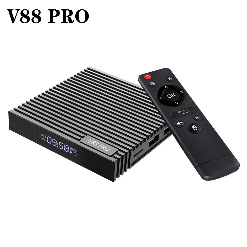 

ТВ-приставка V88 PRO, HDR, Android 9.0, интеллектуальный мультимедийный проигрыватель HD 3D, 2 ГБ, 16 ГБ, Rockchip 3228A, четырехъядерная, стандартная, Wi-Fi, 4K, Android, ...