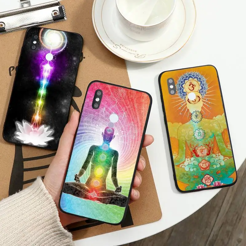 

The mandala chakra yoga pattern Phone Case For Xiaomi Redmi note 7 8 9 t max3 s 10 pro lite coque funda shell cover