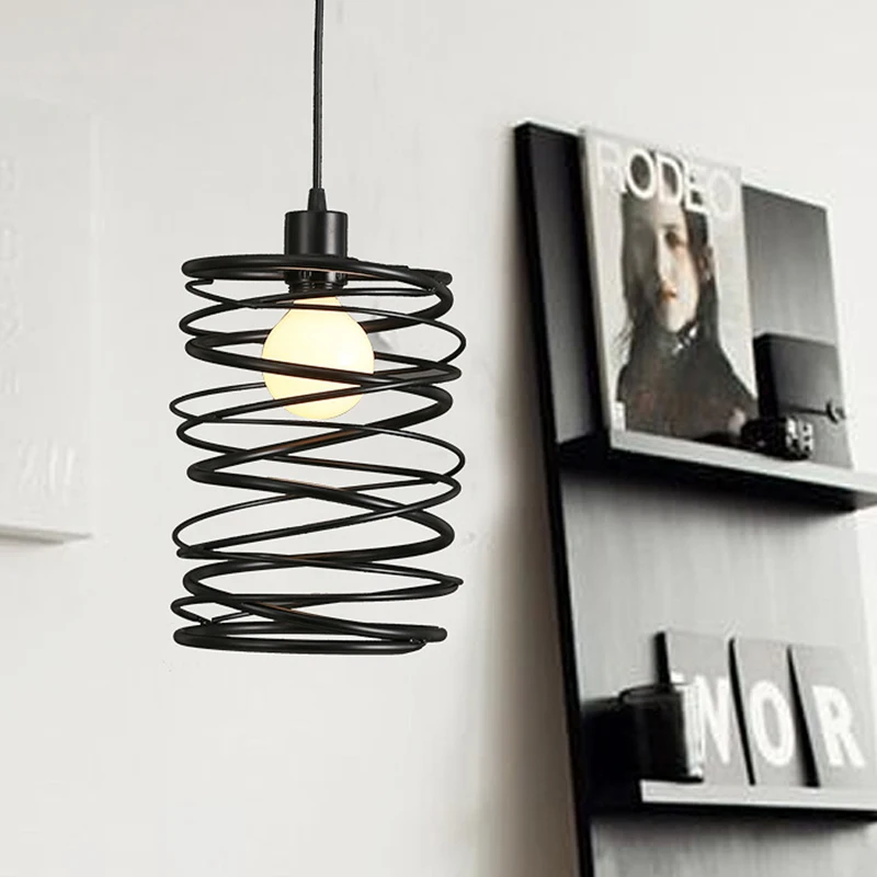 

Personality Wrought iron chandelier Creative home decoration salon luminaria pendant lamp Retro bedside LED lustre pendant light