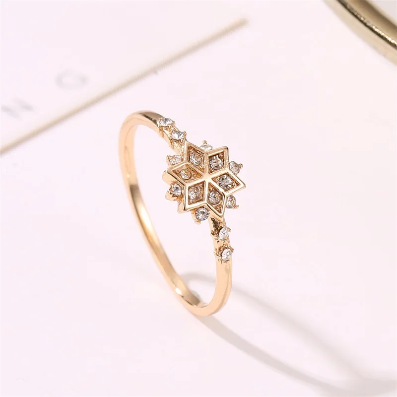 Женское Обручальное Кольцо Meetvii модное золотистое кольцо с фианитами и