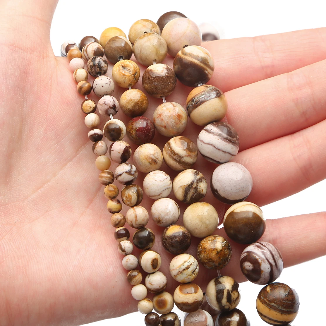 Натуральная австралийская камень &quotЗебра&quot бусины для ожерелий и браслетов