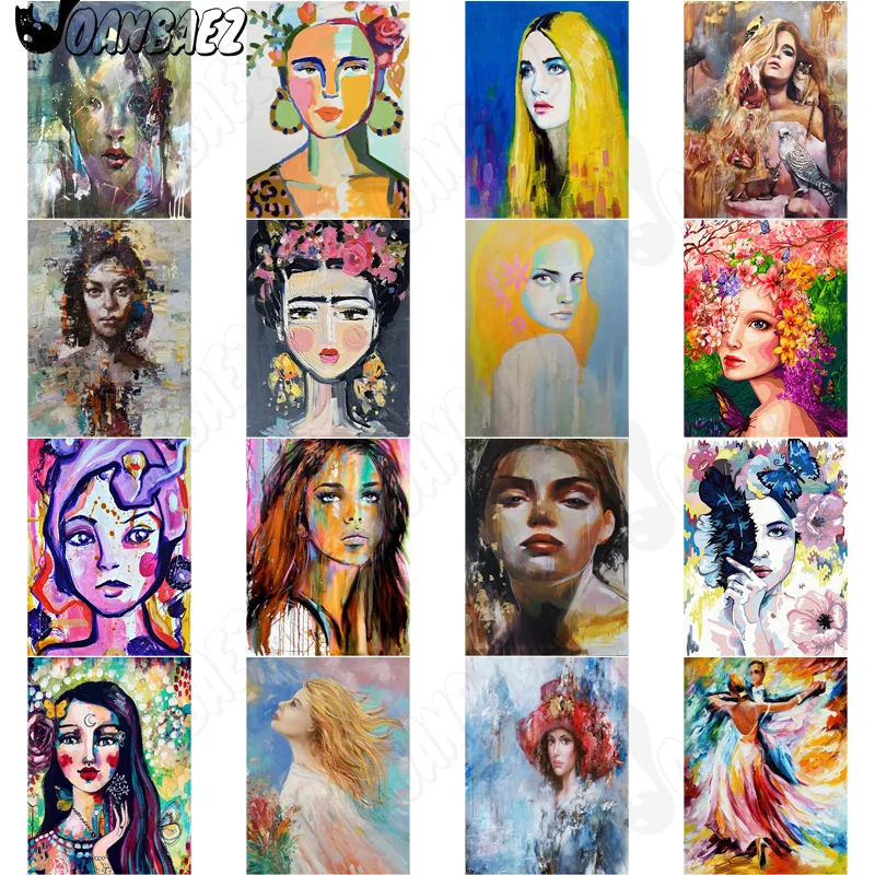 

Abstract Girl Diamond Painting 5D Diy Graffiti Cross Stitch Mosaic Character Picture Sticker Diamond Embroidery Handmade Art