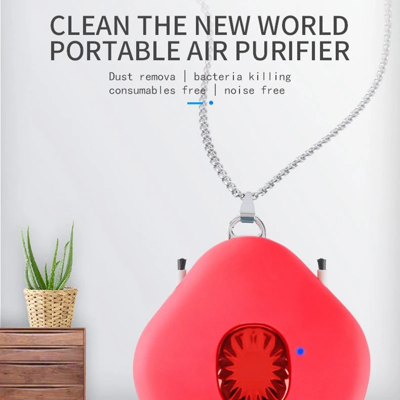 2 комплекта USB носимый очиститель воздуха персональное мини воздушное ожерелье