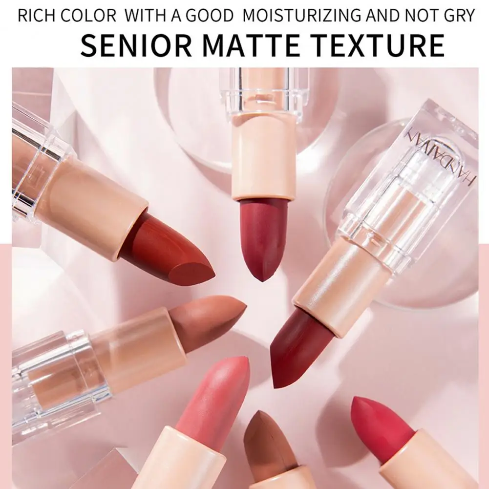 Матовая губная помада розового цвета водостойкая стойкая Косметическая