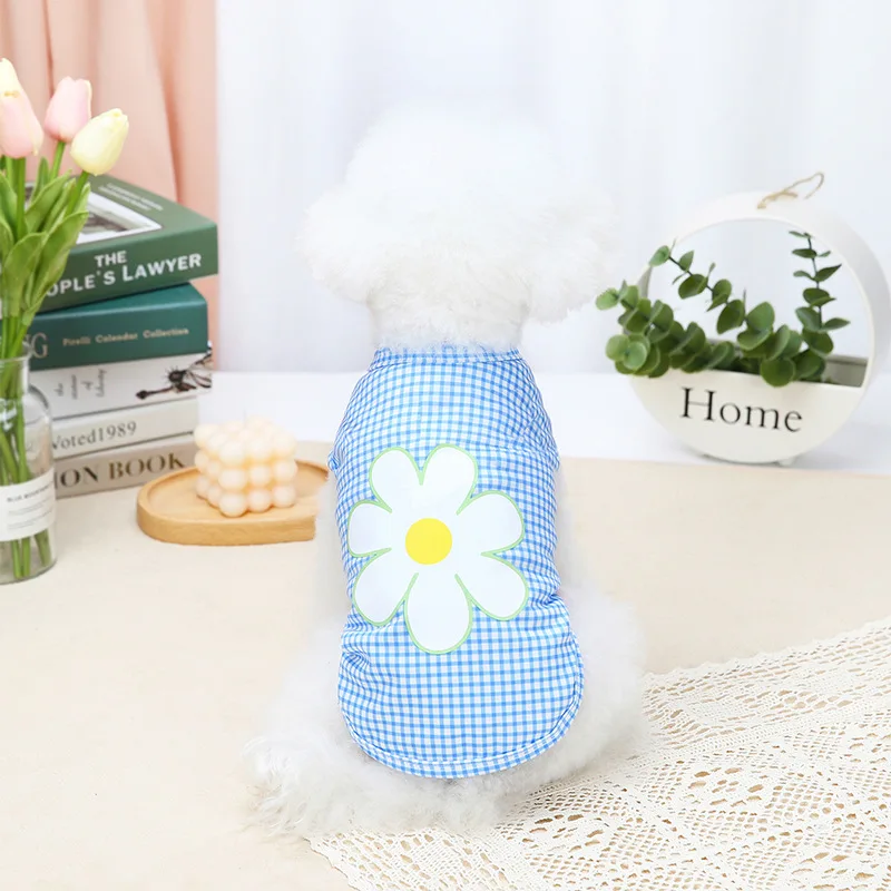 

Cute Printed Summer Dog Clothes At home And Outdoor Small And Medium Pet Dog Vest Cartoon Shirt Supplies