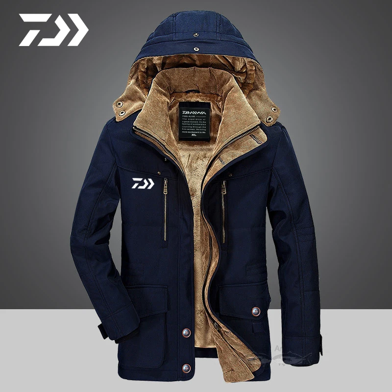 Мужская теплая флисовая куртка с капюшоном защитой от ветра на молнии | Спорт и