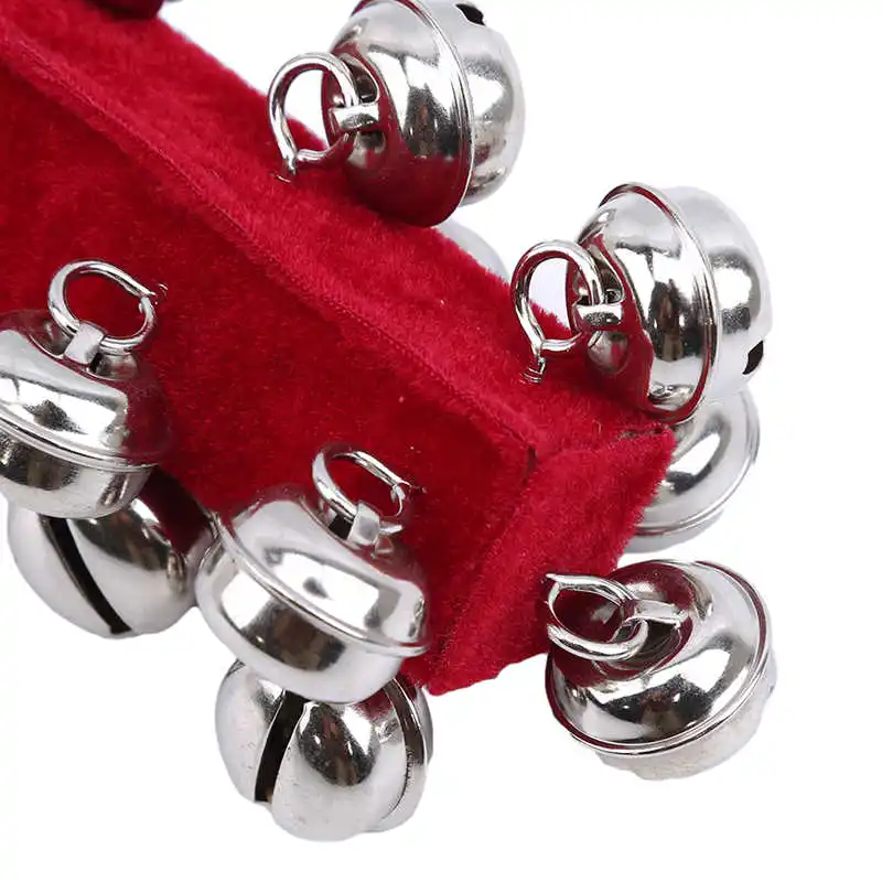 

Wood handheld jingle bells sleigh stick children toy percussion instrument party children early education dance toy