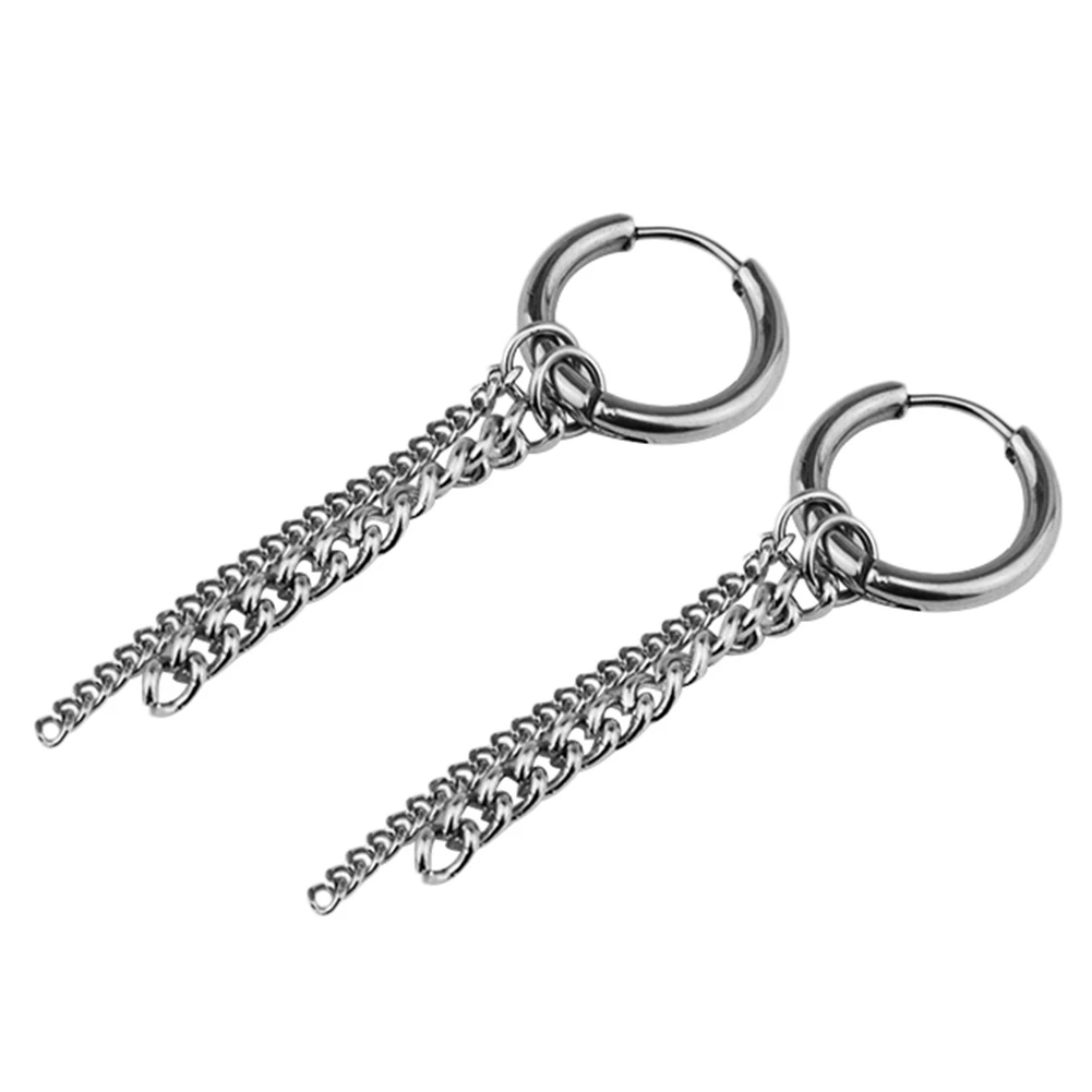 

1PC Boys Album Bangtan Stainless steel Tassel Stud Earrings Korean Jewelry Accessories For Men And Women Earring