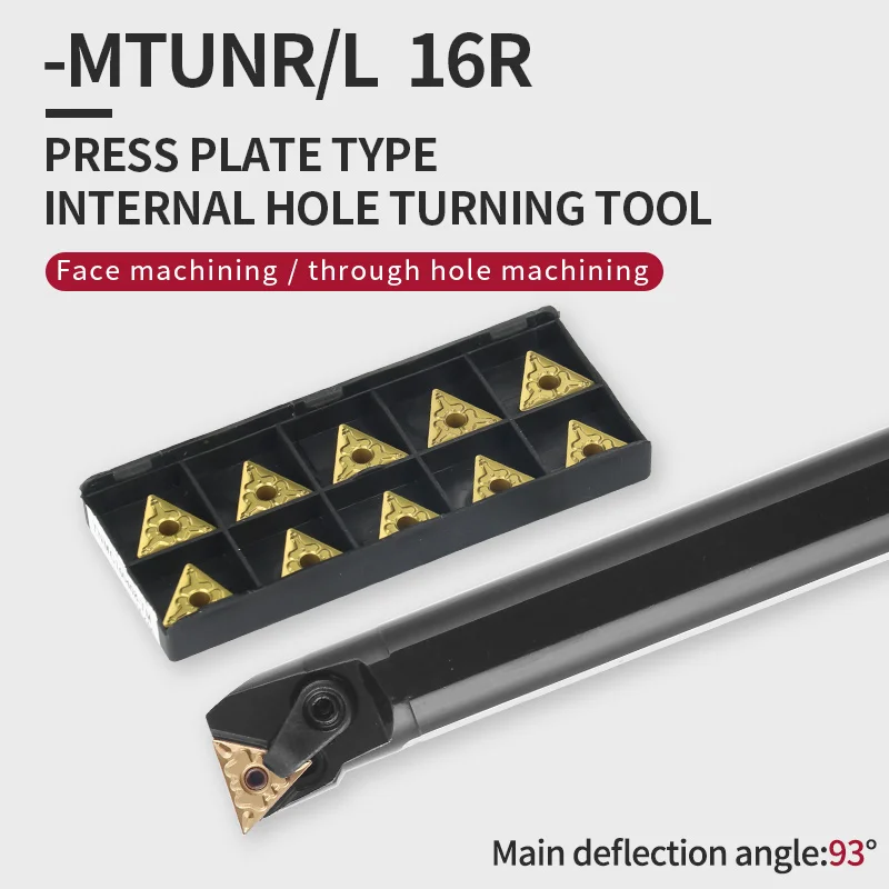 

Инструмент для внутренней токарной обработки S25S-MTUNR16/S20R-MTUNR16/S20R-MTUNL16 и вставки из цементированного карбида TNMG16 для токарного станка, 1 шт.