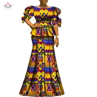 2 piece sets womens outfits fashion dashiki cotton top skirt african clothes bazin plus size lady clothing for party wy6729