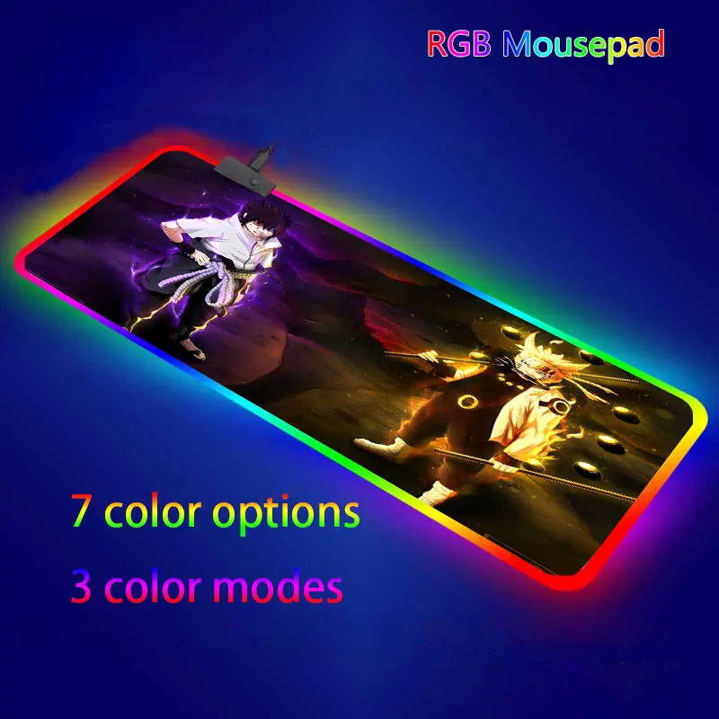 

Uchiha RGB Mouse Pad 900x400x2mm Pad Mouse Carpet Computer Padmouse Domineering Gaming Mousepad Gamer To Keyboard Mats gift