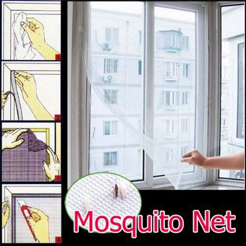 

2020 New Indoor Insect Fly Screen Curtain Mesh Bug Mosquito Netting Door Window Anti Mosquito Net For Kitchen Window