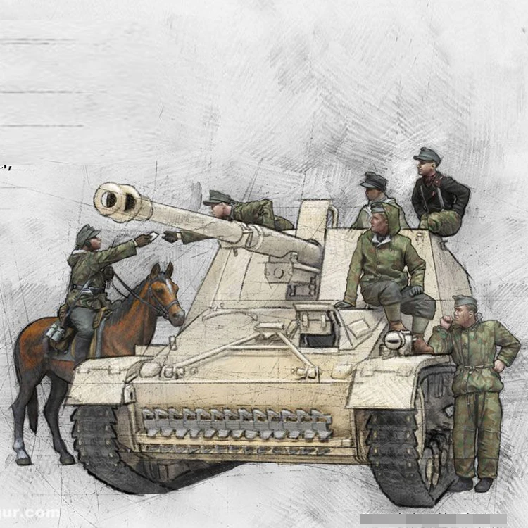 1/35 нашорн команда и монтируется отправка rider большой набор второй мировой войны