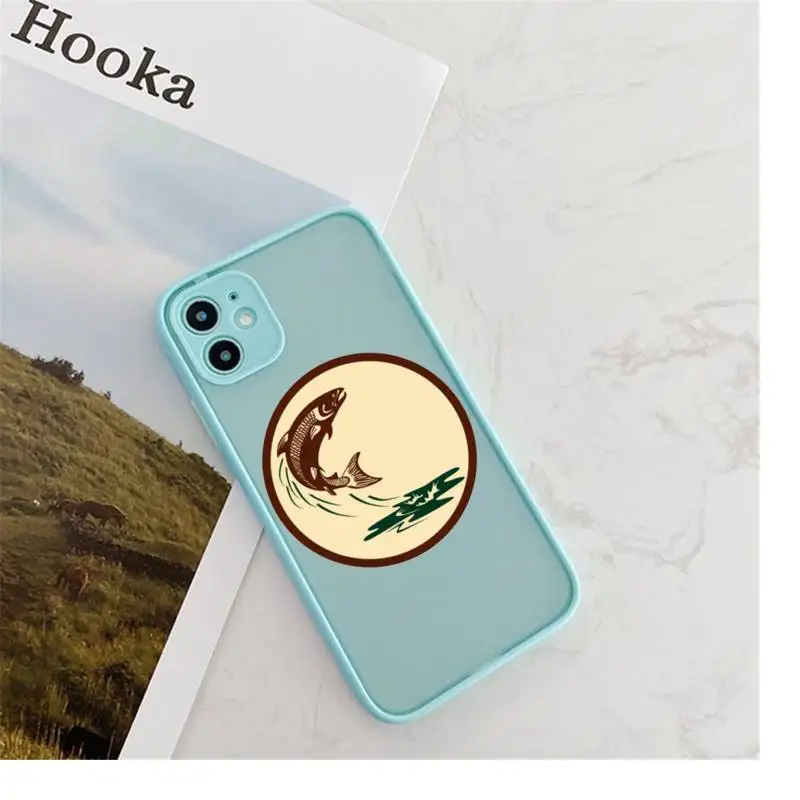 

Lucky Carp Koi Phone Case For IPhone 12 11 Pro Max XR XS Max X SE2 6s 7 8 Plus Hard Shockproof Blue Case