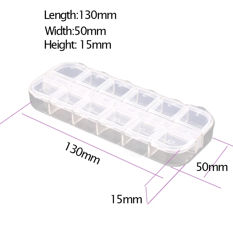 12 Сетка слот инструмент ювелирные изделия бусины Органайзер коробка