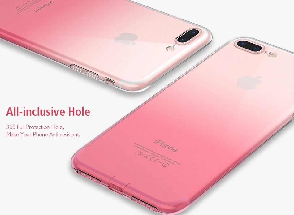 Градиентный прозрачный ТПУ Телефон чехол для IPhone 6 6S 7 8 Plus ультра тонкий прозрачный защитный чехол для IPhone X XS Max XR Fundas