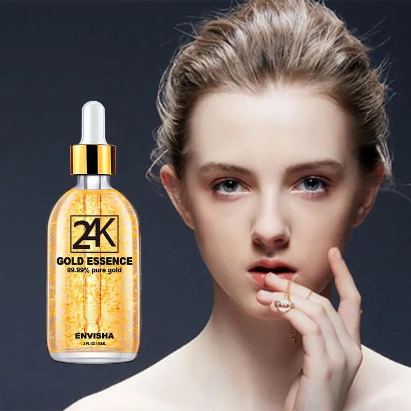 

24K Gold Serum Face Skin Care Hyaluronic Acid Collagen Moisturizing Shrink Pores Whitening Freckle Facial Essence Ferulic Acid