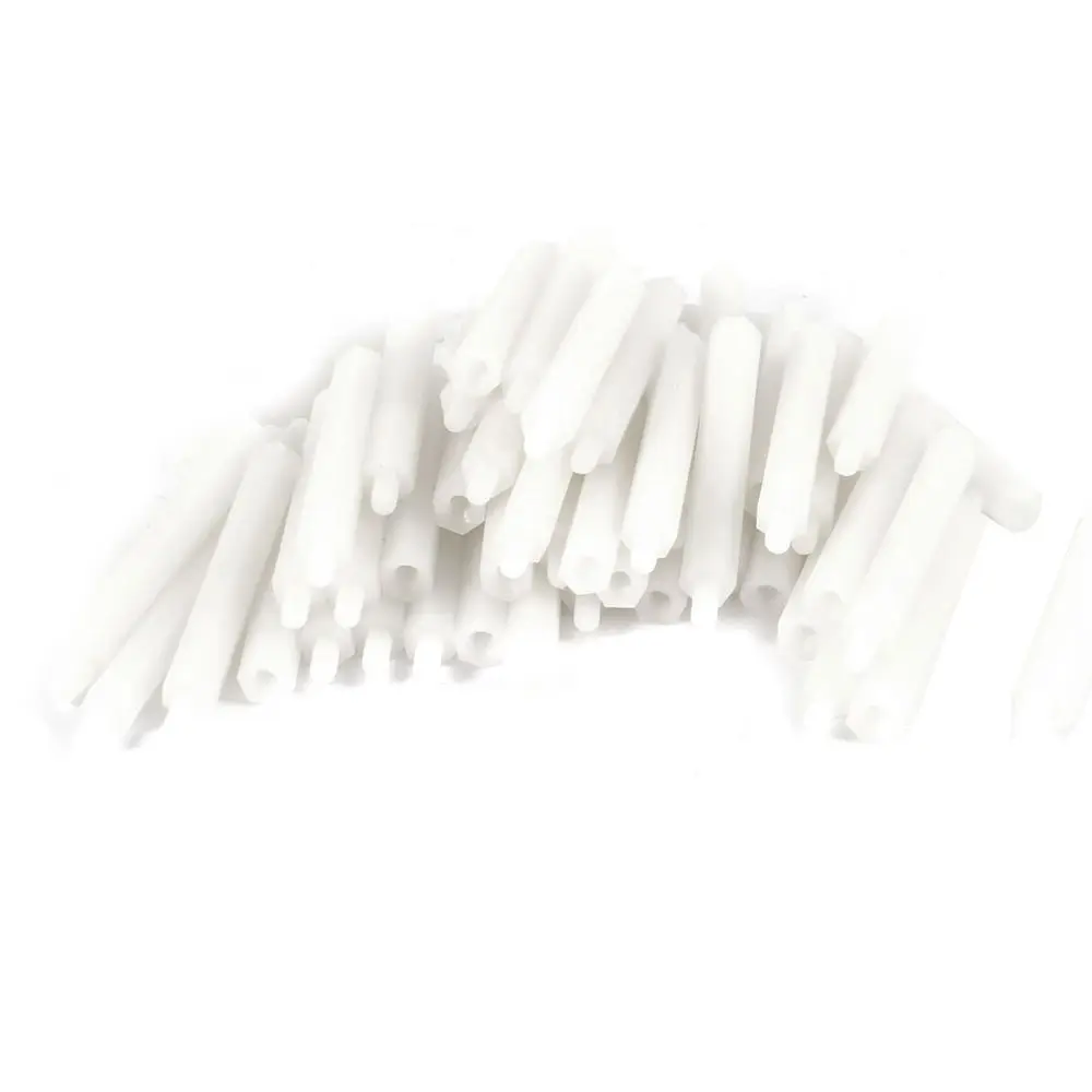 

M2.5*5/6/8/10/12/15/18/20/25mm+6mm White Nylon Hexagon Male To Female Standoff Spacer For PCB Motherboard 500pcs/lot