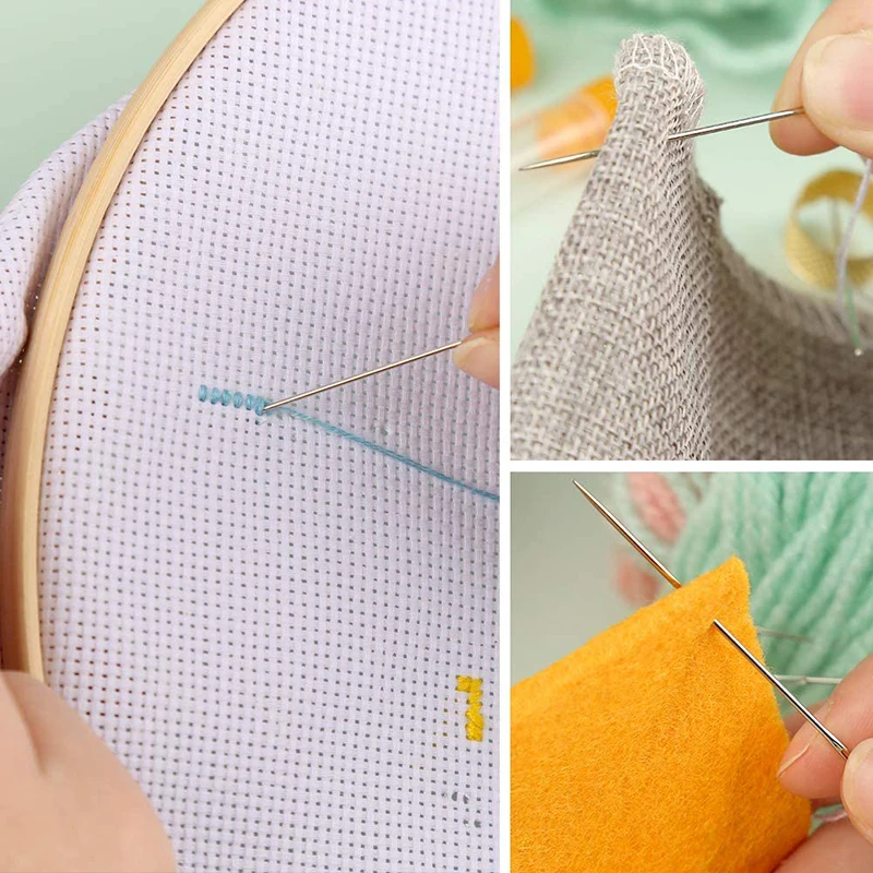 Dailylike 34 шт. большой глаз Швейные иглы вышивка крестом инструмент с иглой для