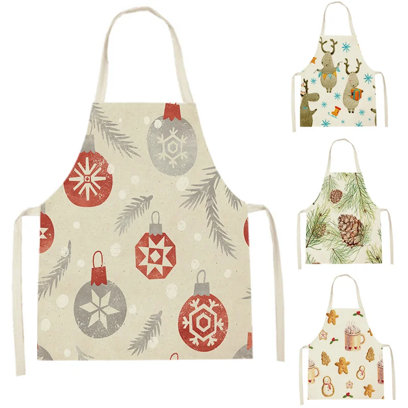 

1 шт., Хэллоуин, тыква, кухонные безрукавные фартуки для женщин, нагрудники, олень, деревья, бытовая очистка, передник для приготовления пищи, ...