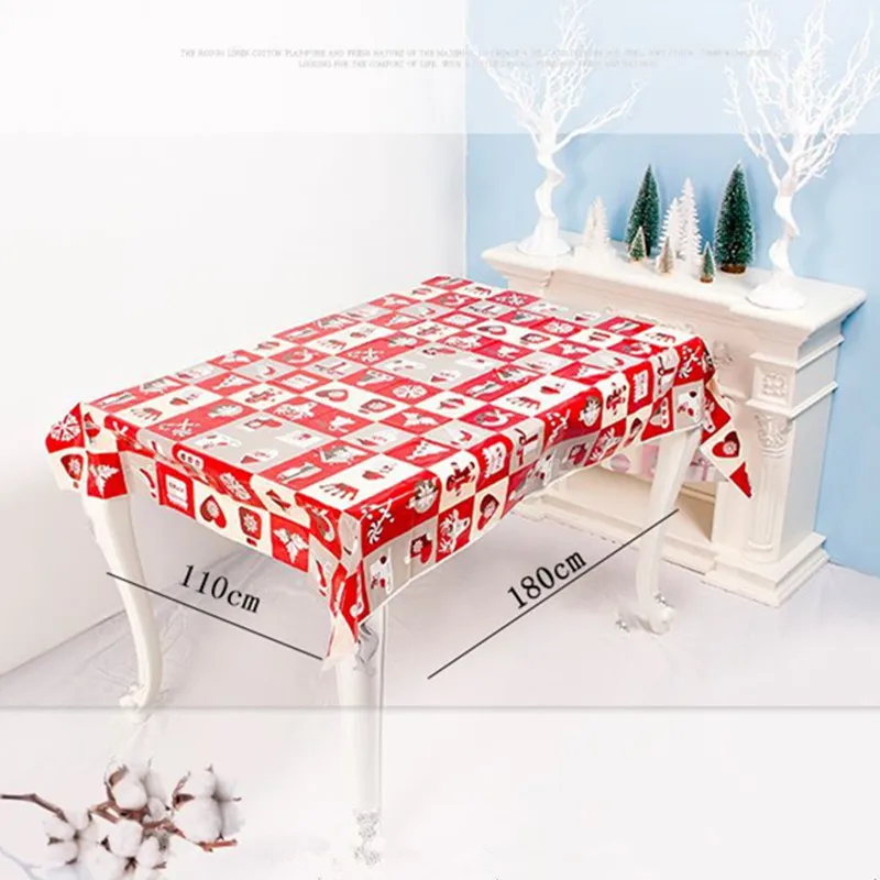 Новый год 2021 настольные украшения одноразовая скатерть рождественские для дома