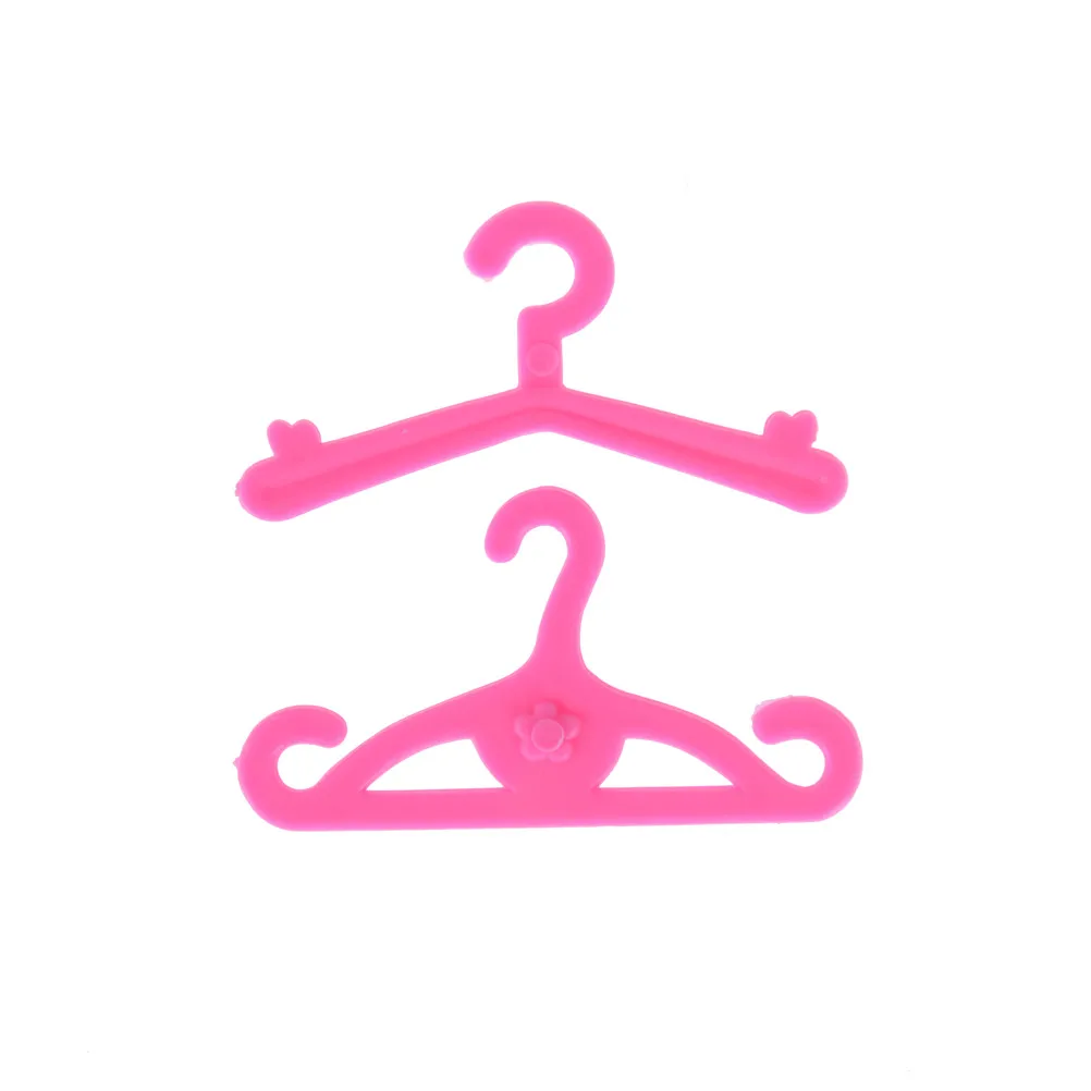 

20 Pcs/Lot New year Girls' Gift Pink Hangers Dress Clothes Accessories For Doll Pretend Play