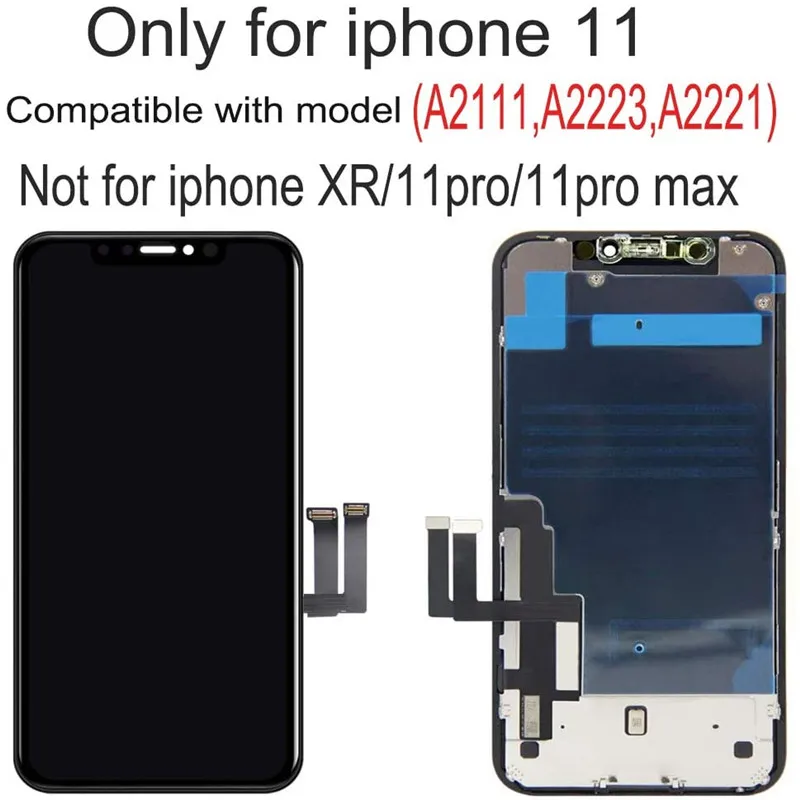 LCD Screen Replacement For iPhone 11 With 3D Touch Screen Display Digitizer Frame Assembly Repair Kits With Waterproof Adhesive enlarge