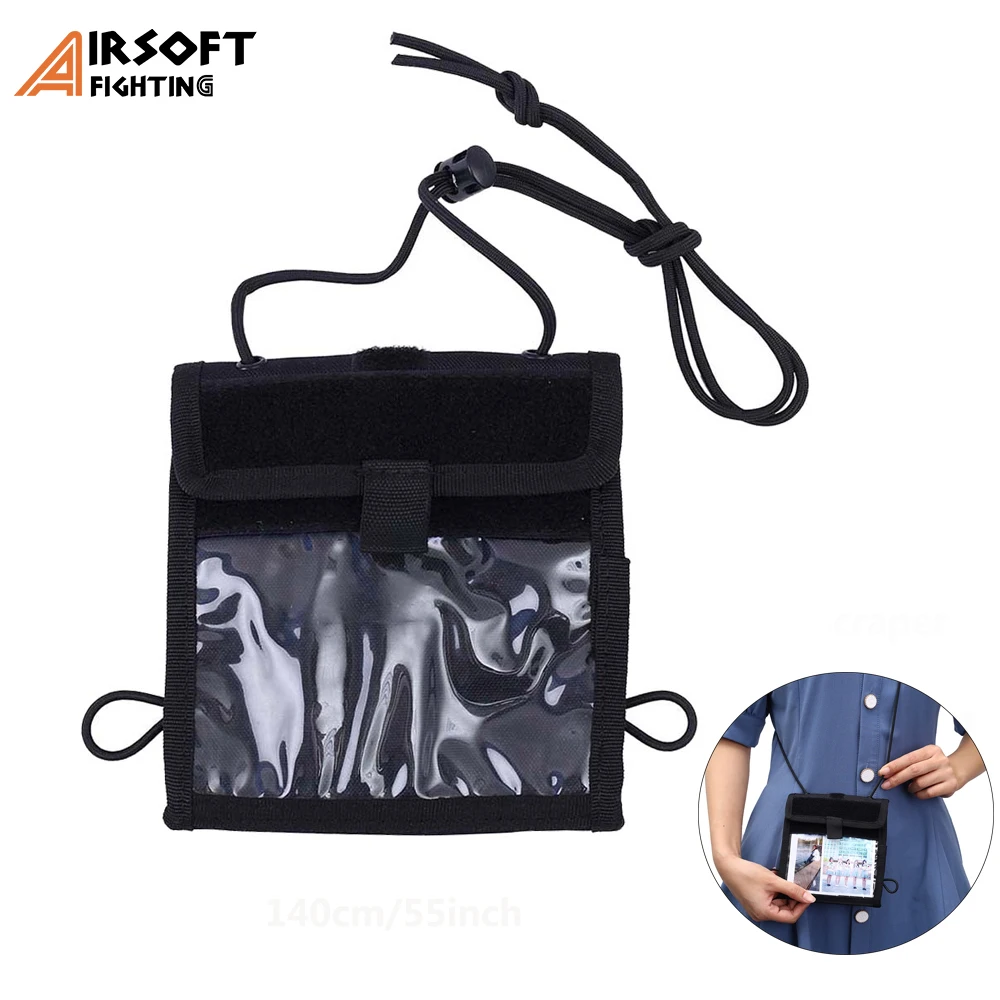 Тактический ID держатель для карт кошелек патч-значок с шейным ремешком сумки