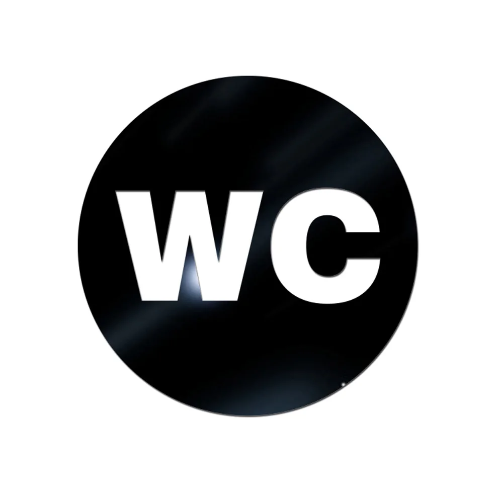 Наклейка Настенная ручной работы WC символ зеркало Съемная акриловая домашнее