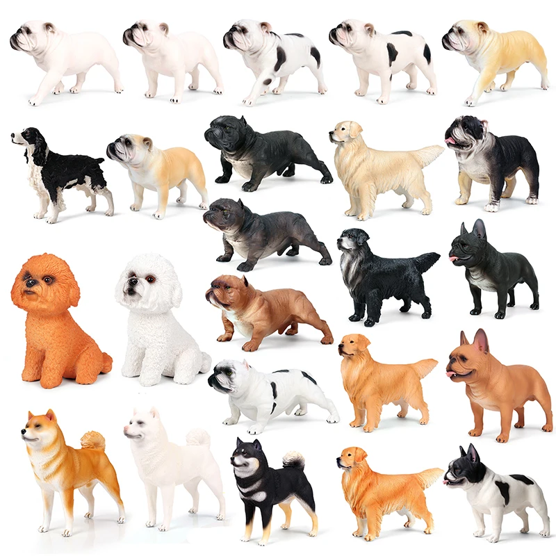 Новинка милые домашние животные бульдог Тедди модель большого размера 24 стиля